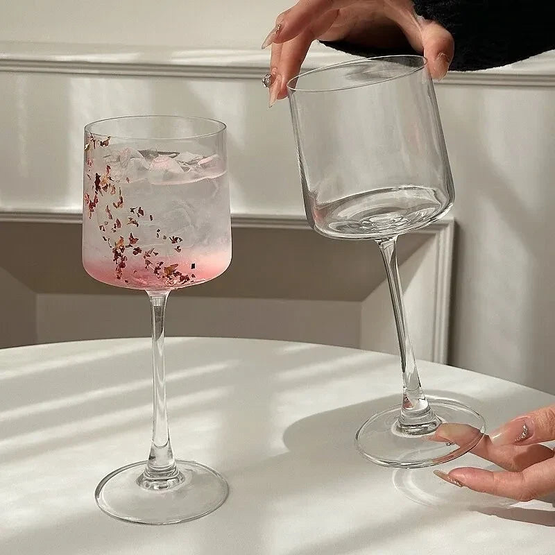 Japanese-style Kimura Naotaka Highball Glass, Cocktail Glass, Champagne Glass, Transparent Glass, Red Wine Glass, for Home Use