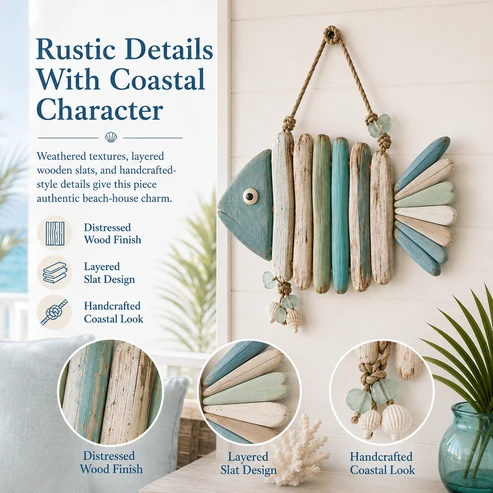 Lighted Coastal Fish Wall Decor