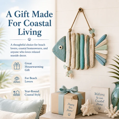 Lighted Coastal Fish Wall Decor