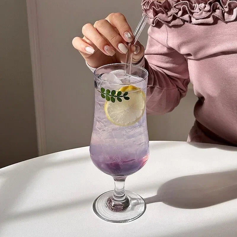 Instagram-famous Glass Cup, Transparent Glass Water Tumbler, Juice Glass, Aesthetically Pleasing, Cocktail Glass, Gift