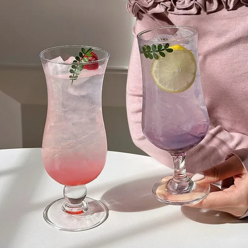 Instagram-famous Glass Cup, Transparent Glass Water Tumbler, Juice Glass, Aesthetically Pleasing, Cocktail Glass, Gift